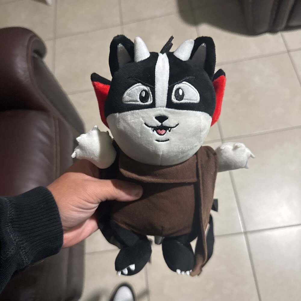 Makeship Indie Character Plush - Black and White Horned Creature